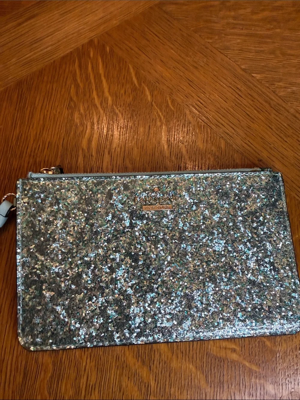 Kate Spade Glitter Bug Wristlet in Aqua Teal